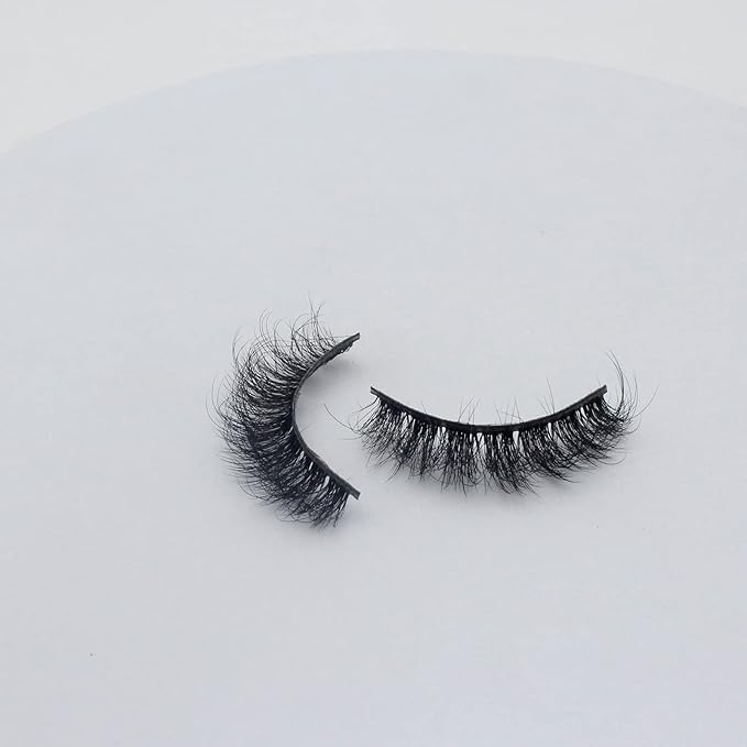 False Eyelashes Cat Eye Lashes Faux Mink Lashes Natural Look Fluffy Wispy Lashes That Look Like Extensions Pestañas Postizas D Curl Lash Strips Short Fox Eye Lashes 7 Pairs Pack