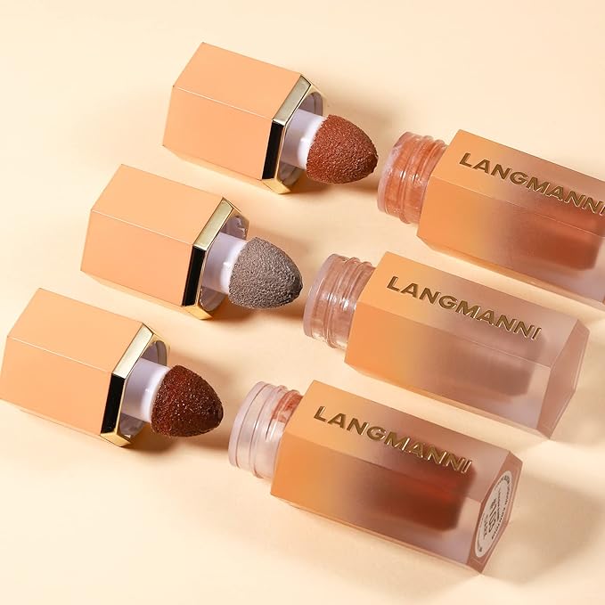 URQT Highly Pigmented Liquid Contour - Built-in Sponge Tip Sculpted Complexion Wand Contour Non-Greasy Long Lasting Natural Weightless Buildable Highlighters Contour Contouring Bronzer (#102 SOFT TAN)