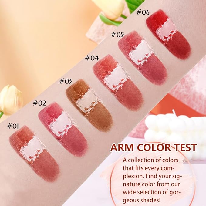2-in-1 Matte Liquid Lipstick & Clear Lip Gloss, Long Lasting Waterproof Smudge Proof 24 Hour Lip Color Stain, Non Stick & Non Fading, Vegan Matte Makeup Lip Stain for Women, Cold Tan Brown #03