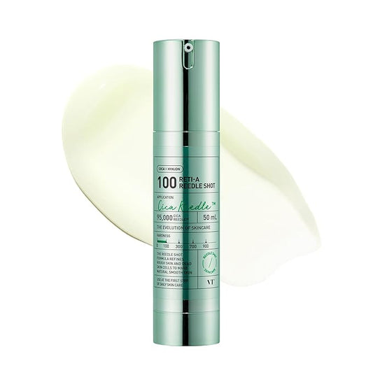 VT COSMETICS Reti-A Reedle Shot 100, Retinol(Vitamin A) Microneedling Serum, Repairing Exosome, Ideal for Retinol Beginner, Glass Skin, Korean Skin Booster 1.69Fl Oz(50ml)