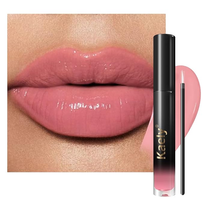 Kaely Longwear Shine Lipstick for Women, Highly Pigmented Liquid Lip Color Makeup, Non-Transfer Lip Gloss Stain Waterproof Smudge Proof 24 Hour, Glossy Finish, Vegan & Cruelty-free, 19 PINK FLIP