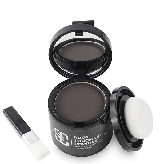 SOVONCARE Hairline Powder - Root Touch Up & Gray Hair Concealer for Men and Women, Instantly Covers Thinning Hair and Bald Spots, Natural-Looking Coverage Dark Brown 0.35 oz