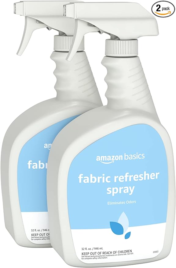 Amazon Basics Fabric Spray, Fabric Freshner, Fresh Scent, 32 fl oz, Pack of 2