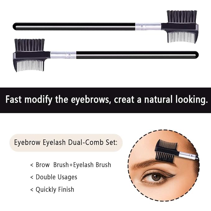 Eyelash Comb and Eyebrow brush, Eyelash Brush Comb Set (10PCS)