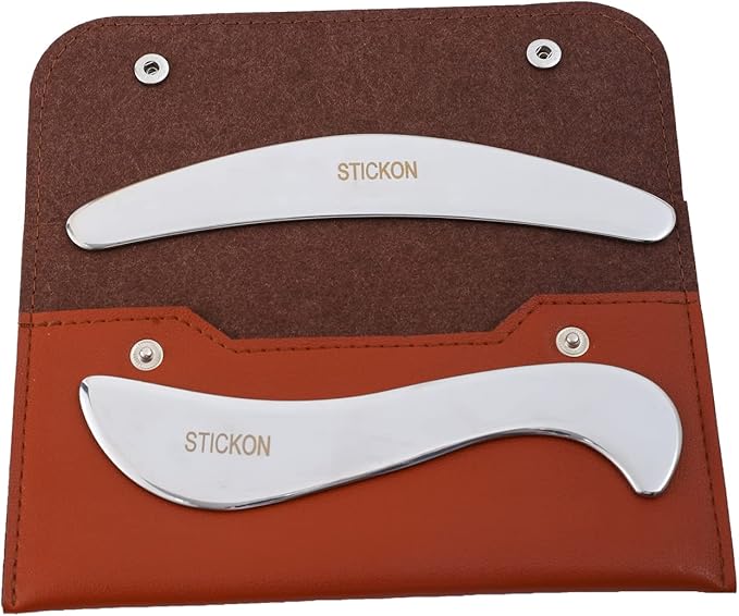 STICKON Gua Sha Massage Tool 2 in 1 Stainless Steel Gua Sha Scraping Massage Tools IASTM Tools Great Soft Tissue Mobilization Tool(STICKON-34)