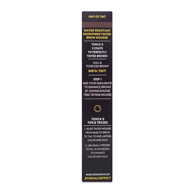 Arches and Halos Microfiber Tinted Brow Mousse - Richly Pigmented Eyebrow Shaper - Water Resistant Filler Pen - Vegan - Espresso - 0.11 oz