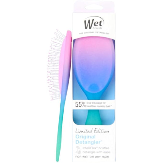 Wet Brush Original Detangler Hair Brush, Soft, Flexible Bristles Gently Detangle All Hair Types, Works on Wet or Dry Strands, Ergonomic Handle, Reduces Breakage, Limited Edition, Electric Sky Purple