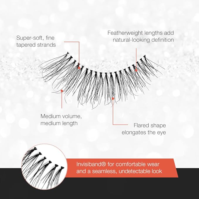 Ardell Naked Lashes Natural 432 with Invisiband – Lightweight, Natural False Eyelashes, Soft Volume Strip Lashes, 1 Pair