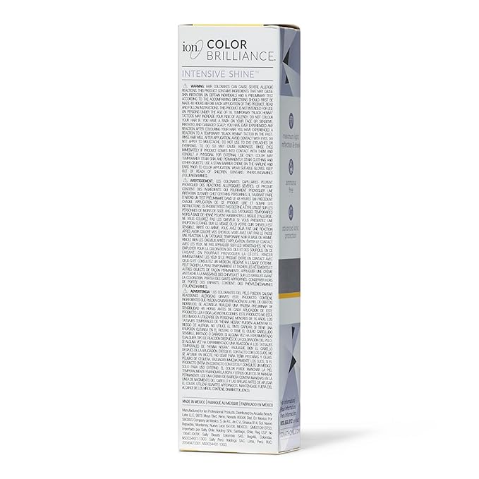 Ion Intensive Shine 10A Lightest Ash Blonde Demi Permanent Creme Hair Color 10NA Lightest Ash Blonde