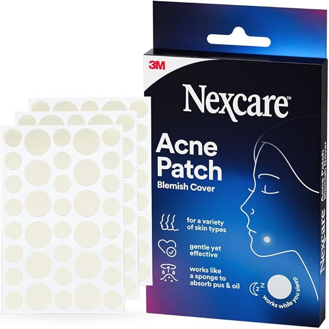 Nexcare Acne Cover, Skin Cover Absorbs Pus and Oil From Clogged Pores, Suitable Skincare for Most Skin Types - 108 Acne Covers