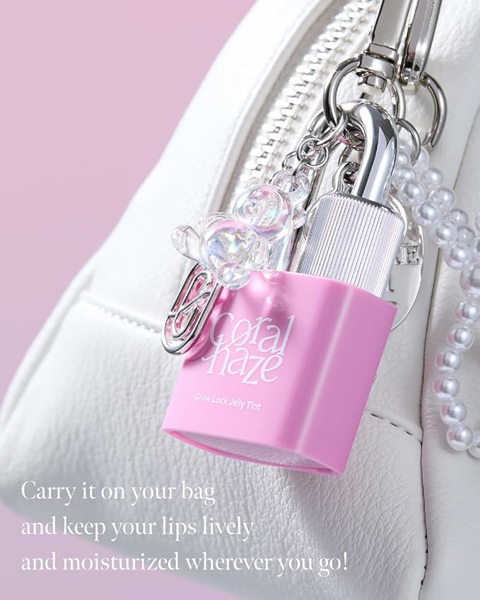 CORLAHAZE Glow Lock Jelly Tint 115 Wish 4g, Hydrating Jelly Glow Lip Stain, Glass-Like Shine Lip Gloss, Long-Lasting Color, Moisturizing Lip Enhancer, Collectible Lock-Shaped Design, Korean Makeup