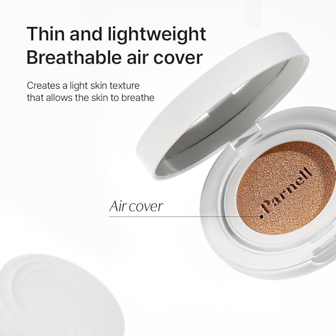 Parnell Cicamanu Serum Cushion - Moisturizing Foundation for Soothing, Coverage, Glass Skin and Lightweight for Sensitive and Dry Skin Pearl Skin (0.52 Fl Oz) (30N)