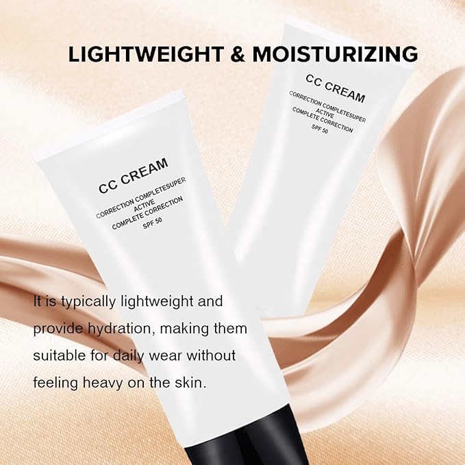 CC Cream with SPF 50, Complete Correction Super Active for Older Women, 30ml (Natural, 2Pcs)