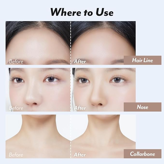 I'M MEME Shading - I'm Multi Stick 001 Bronzer | Easy Blending, Matte Finish, Suitable for Beginners, Lightweight Formula, Natural Contour Makeup, Daily Use, Natural Blur Effect, 0.24 Oz