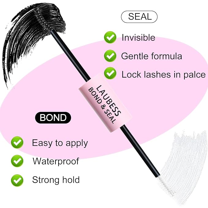 Lash Clusters Kit LAUBESS DIY Lash Extension Kit Lash Bond and Seal Waterproof Lash Glue Remover Tweezers Brush Cluster Eyelash Extensions Kit Eyelash Clusters (Kit 30D/40D-D-Mix14-18)