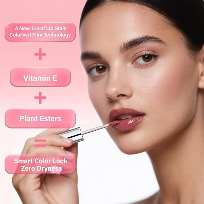 Lip Stain - Lip Stain Peel Off | Waterproof, Transfer-Resistant, Smudge-Proof | Precise Application, One-Peel Finish | Long Lasting Lip Liner Stain for All-Day Color Hold（dark brown）