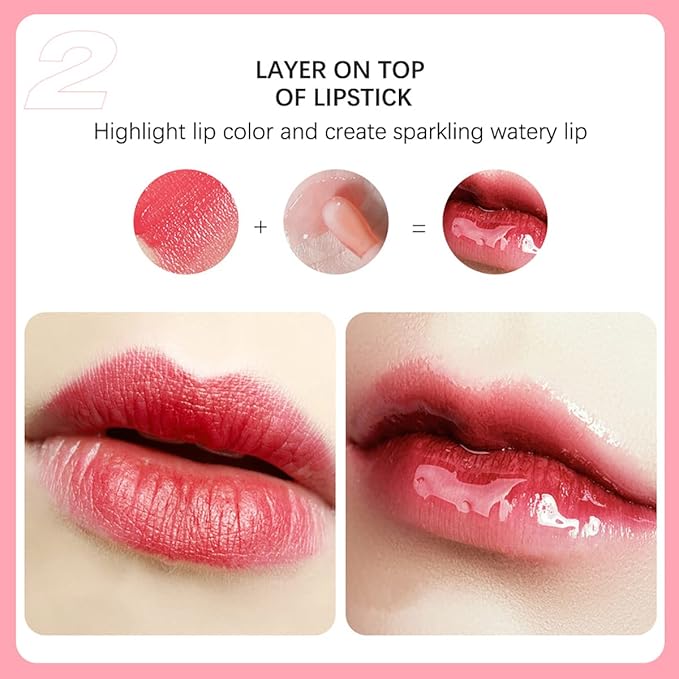 Lip Oil Hydrating Tinted Lip Balm, Plump Lip Gloss Lip Care Transparent Toot Lip Oil Tinted (012# ROSEWOOD)