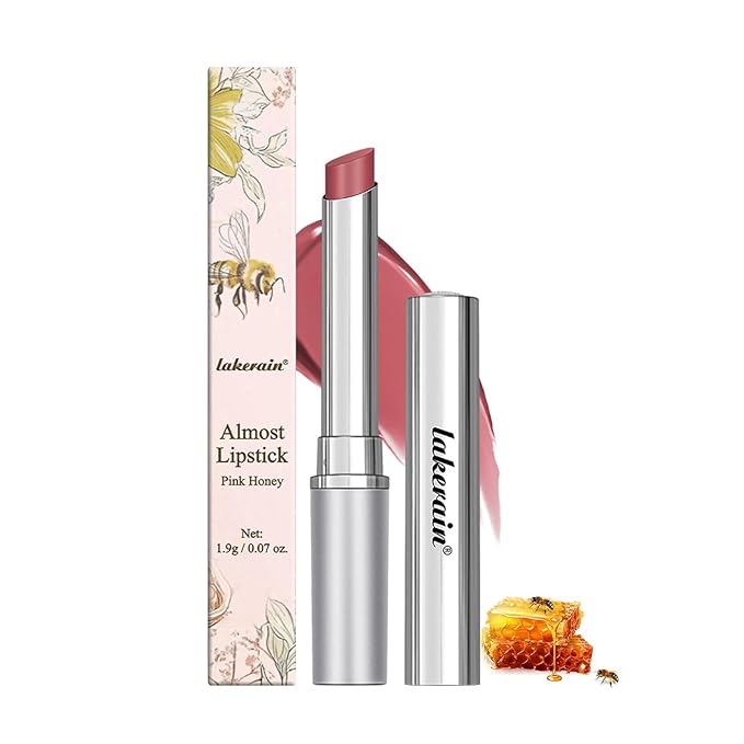 Honey Lipstick Sheer Tinted Lip Balm, Hydrating & Nourishing, Natural Glossy Finish, Moisturizing Lip Color for All Skin Tones Women, Pink