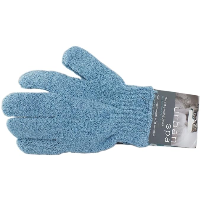 Urbana Exfoliating Gloves for Shower, Bath, and Cleansing – Assorted Colors, 1 Pair