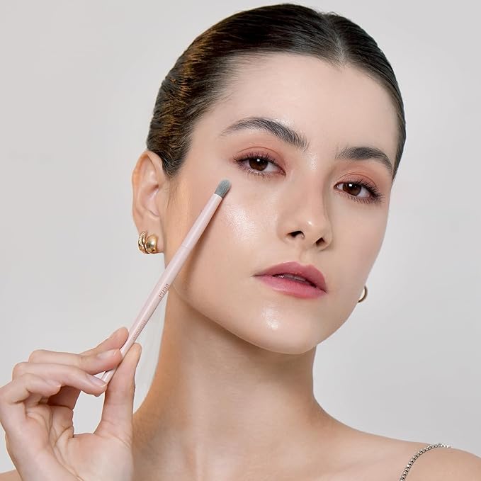 BEILI Makeup Brush Set,White Makeup Brush Set, 12 Vegan Makeup Brushes for Powder Foundation, Concealer, Eyebrows, Eyeshadow, Contour, Eyeliner, Blender Eye Brush (Pink)