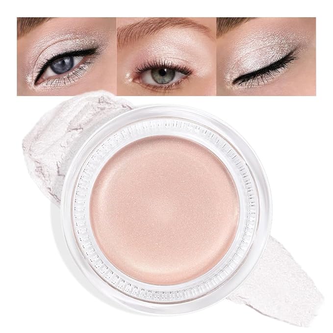 Cream Glitter Purity Shimmer Metallic Eyeshadow Palette Makeup, Natural Single Mini Instant Holographic Eyeshadow For Women, Sombras Crema Para Ojos, Talc, Paraben & Cruelty Free, P06