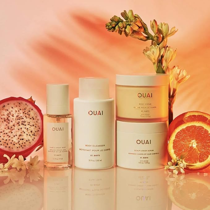 OUAI St. Barts Hair and Body Mist - Tropical-Scented Hair Perfume and Body Spray - Notes of Dragonfruit, Orange Blossom, Tuberose & Musk (3.3 Fl Oz)