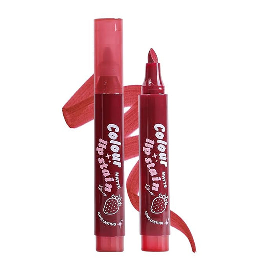 Lip Stain Marker, Long Lasting and Transfer-Proof Liquid Lip Liner, High Pigmented Matte Stained Lip Tint Marker Lip Liner Contour Tint Lip Makeup(#06)