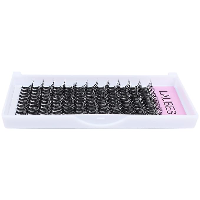 Eyelash Clusters LAUBESS Lash Clusters Individual Lashes Cluster Eyelash Extensions DIY at Home Waterproof Cluster Lashes (40D-D-13)