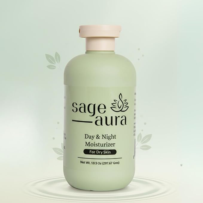Sage Aura Day & Night Moisturizer | 3.5 Oz Pack | Premium Ingredients | Fast Absorbing | Nourishes & Hydrates Dry & Dull Skin