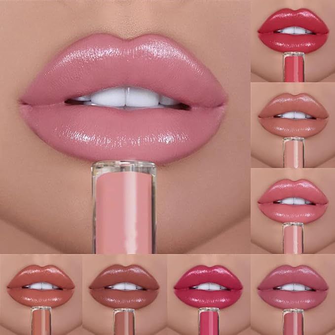 12 Colors Lips Staining Lip Oil, 2025 Upgrade Cream Texture Lipstick Long-Lasting Moisturizing Lip Oil, Waterproof Lipstick Creamy Lip Gloss Non-stick to Cup (#08, One Size)