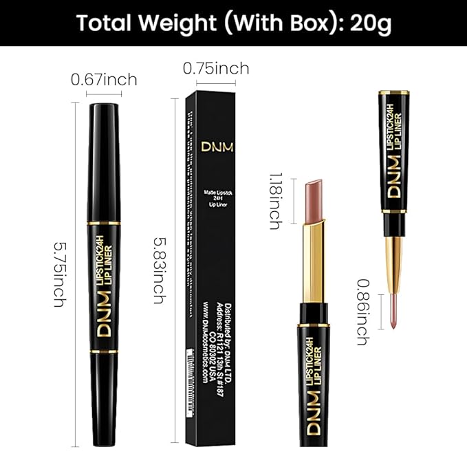 Kaely 2-in-1 Nude Brown Beige Velvet Matte Lip Liner & Lipstick Combo Set Kit for Women, Magic 24 Hours Lipstick and Lip Liner Makeup Set Stain Long Lasting Waterproof labial 48