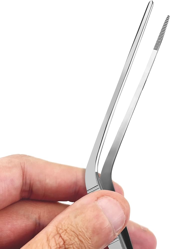 Luca Ear Adson Bayonet Shape Tweezer Forceps Stainless Steel (Dressing Luca Ear, 5")
