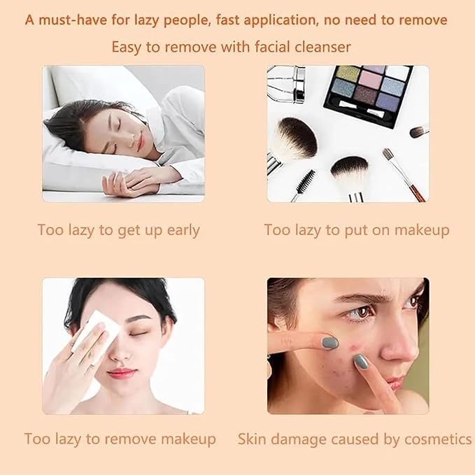 Japanese Vitamin C Makeup Tone Up Cream, Five Vitamin C Tone-Up Cream, Moisturizing Lady Plain Face Non Greasy For All Skin Types (1pcs)