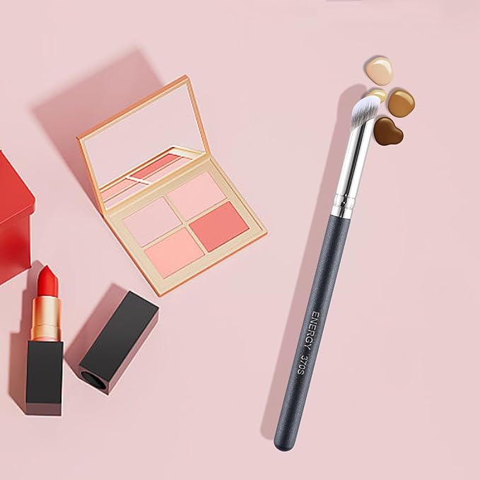 ENERGY Concealer Brush,Angled Under Eye Makeup Small Foundation Precision Face Blending Brush(370S Concealer Brush)
