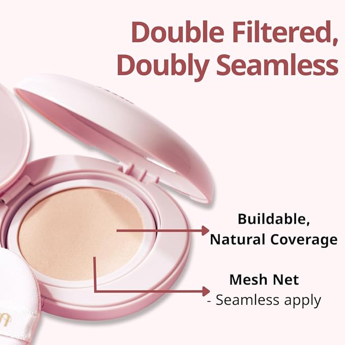 milktouch Cushion Foundation, 24H Flawless Skin, Radiant Shine, No Oxidation, Long-Lasting, Non-Creasing, 60% Hydrating Skincare Infused Korean, Stocking Stuffers, Christmas Gifts (25C Ginger)