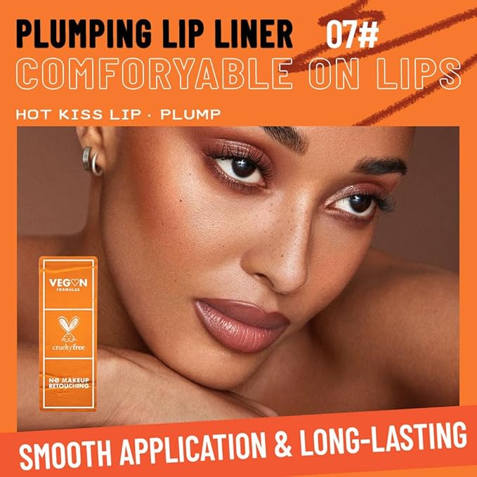 Retractable Lip Liner Pencil for Shaping & Sculpting Lips,Creamy Matte Gel Crayon Lip Liner Pencil delineador de labios,Long Lasting Waterproof Lipstick LipLiner (07#, 1 Count (Pack of 1))