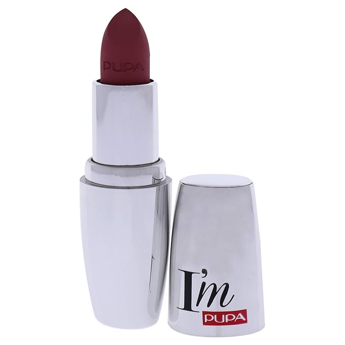 Pupa Milano I'M Matt Pure Color Lipstick - Velvety and Matt Lip Color - For Extraordinary Performance - Rich And Creamy Texture - 031 Magenta Rose - 0.123 Oz