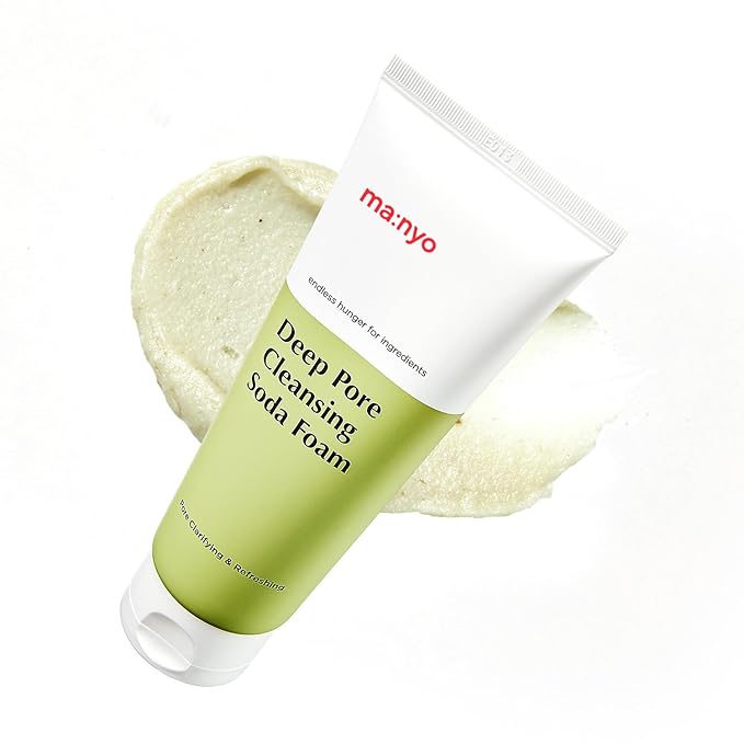MANYO Deep Pore Cleansing Soda Foam, Gentle Face Wash, Hydrating Face Wash with Green Tea, Pore Cleaner, Facial Cleanser, Korean Skin Care, 5.0 fl oz (150ml)