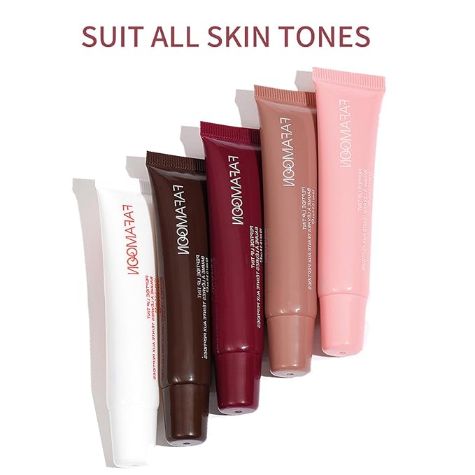 Lip Jam Hydrating Lip Gloss | Glitter Glossy Plumping Lipgloss | High Shine Glass Finish Nude Colors Shiny Jelly Liquid Lipstick for Women and Girls (5 Colors Set)