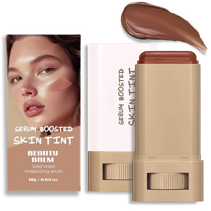 Foundation Stick Beauty Balm Serum Boosted Skin Tint, Serum Boosted Skin Tint Balm, Solid Tinted Moisturizing SerumContour Stick Foundation FaceStick, Longwear ContourStick, Natural Finish (#2)