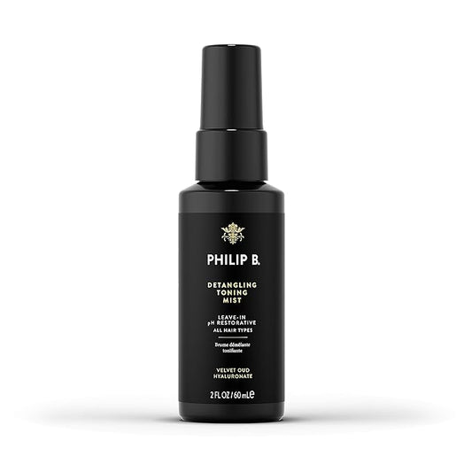 PHILIP B Detangling Toning Mist with Velvet Oud, 2 fl. oz. (60 ml) - Leave-In pH Restorative Daily Detangling Mist, Leaves Hair Glossy & Frizz-Free