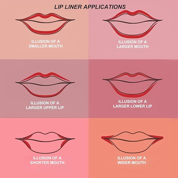 YOUNG VISION 6 Colors Matte Lipstick & Lip liner Combo Set, Matte Lip Makeup Srt - Durable, Waterproof, Long Wear, Cruelty Free for Girls, Women, Beginners Teenagers