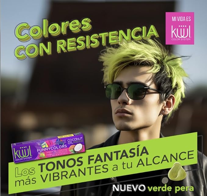 Küül's FUNNY COLORS - Tintes de Fantasia ((VERDE PERA), 3.04 oz)