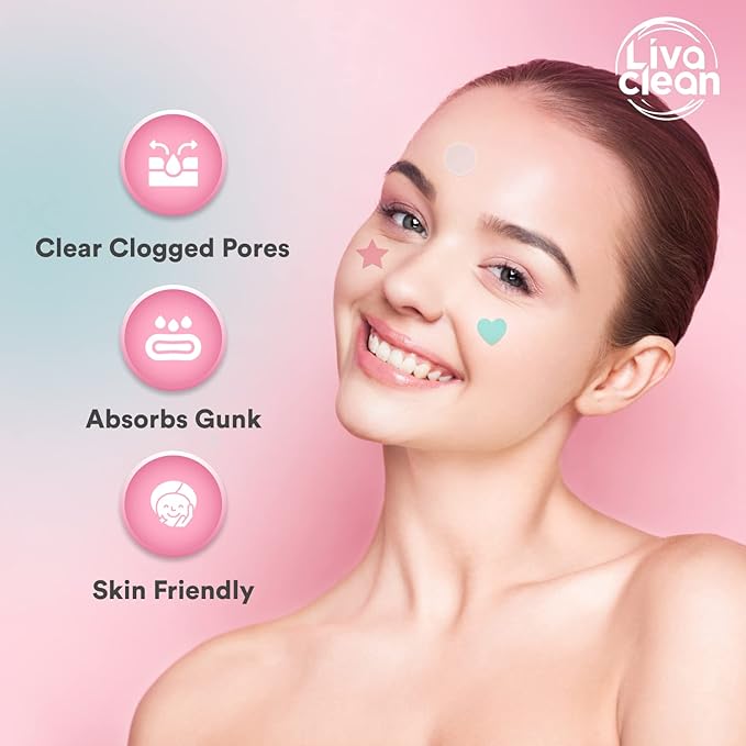 LivaClean 240 CT Heart & Star Pimple Patch w/Salicylic Acid & Tea Tree Oil, Pimples Patches, Pimple Patches Heart, Hydrocolloid Cute, Zit Patch, Cute Acne