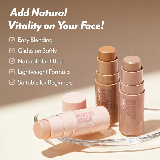 I'M MEME Shading - I'm Multi Stick 001 Bronzer | Easy Blending, Matte Finish, Suitable for Beginners, Lightweight Formula, Natural Contour Makeup, Daily Use, Natural Blur Effect, 0.24 Oz