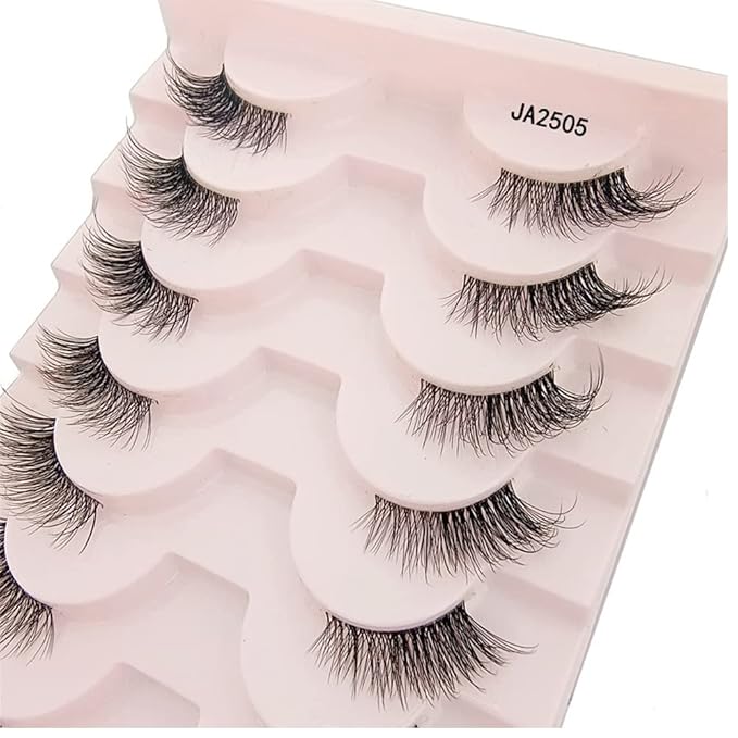 HBZGTLAD New 10 Pairs 3D Mink Lashes False Eyelashes Handmade Wispy Fluffy Long Lashes Natural Eye Makeup Tools Eye Lashes(JA2505)