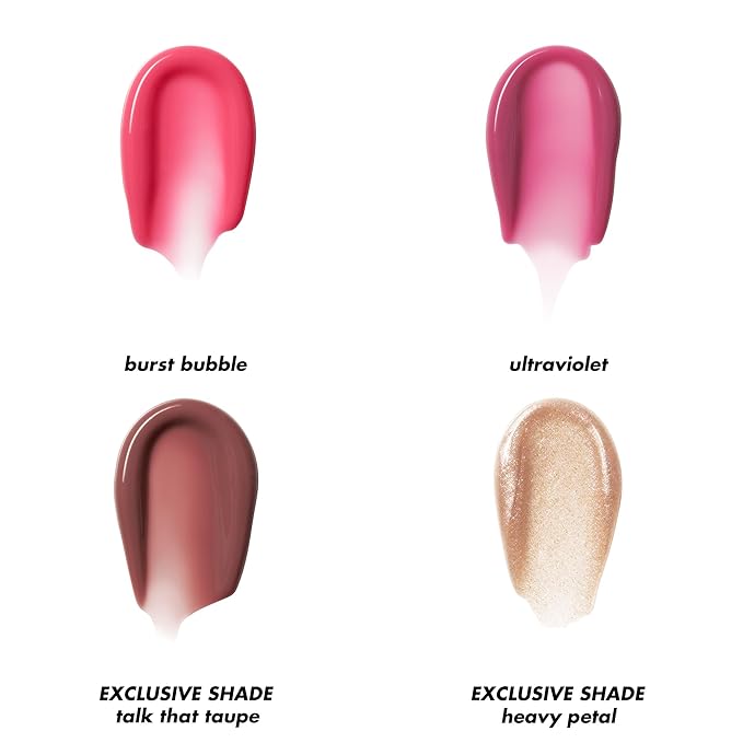e.l.f. Glow Reviver Plumping Lip Oil Kit, Nourishing Tinted Lip Oils For A High-Shine Finish, Infused With Jojoba Oil, Vegan & Cruelty-Free, 4 Shades