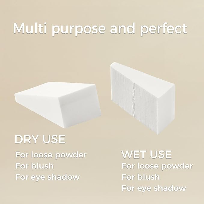 48 Pack New Makeup Wedges Sponges,Triangle Cosmetic Sponges For Foundation, Blending and Smoothing, Makeup Blenders for Powder and Liquid Makeup, Latex Free Foam Sponge