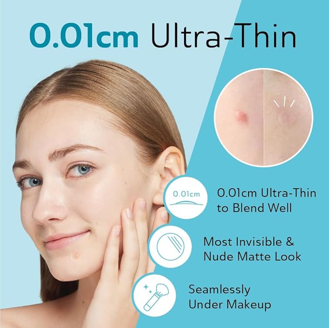 DERMA ANGEL Ultra Invisible Acne Patches for Cystic Acne Treatment Pimple Patches for Cystic Acne Blemish Patches Hydrocolloid Patches - Day & Night Use - UPGRADED (Acne Specialist 120 Count 3 Sizes)