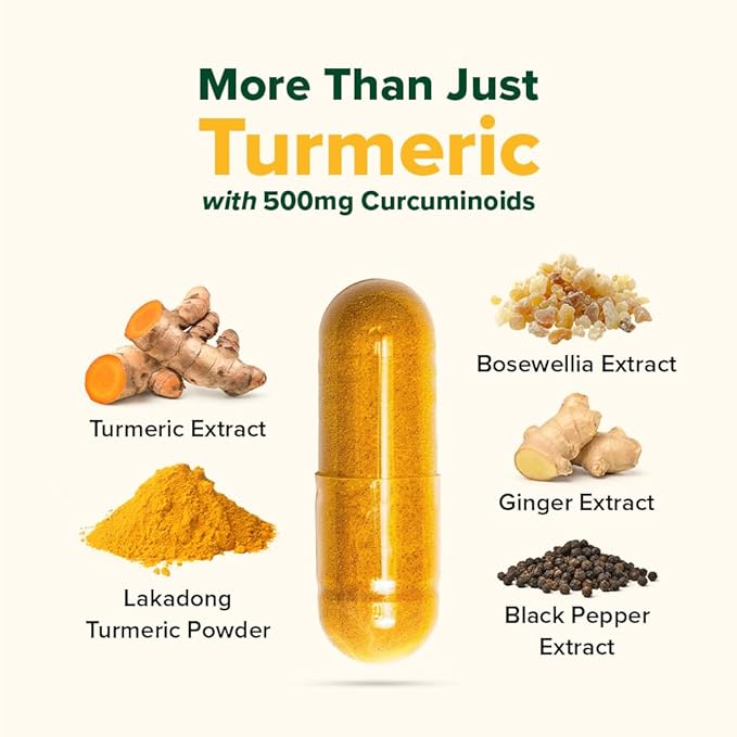 VAHDAM Turmeric Curcumin Supplement 2000mg (500mg Curcuminoids) with Boswellia & Piperine for Fast Absorption | Supports Joint Health and Mobility | 90 Capsules